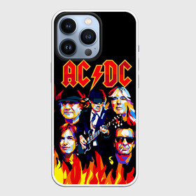 Чехол для iPhone 13 Pro с принтом AC DC HIGHWAY TO HELL в Белгороде,  |  | Тематика изображения на принте: ac dc | angus young. | back in black | brian johnson | hells bells | highway to hell | rock | thunderstruck | tnt | ангус янг | брайан джонсон | группа | музыка | рок | эйси диси