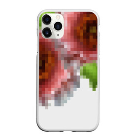 Чехол для iPhone 11 Pro матовый с принтом Пиксельный узор Маки в Белгороде, Силикон |  | букет | девушкам | детский | женский | маки | модный | цветочный узор | цветы