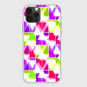 Чехол для iPhone 12 Pro Max с принтом Абстрактный яркий узор в Белгороде, Силикон |  | Тематика изображения на принте: абстрактный | геометрические фигуры | детский | зеленый | клетчатый узор | летний | популярный | розовый | сиреневый | современный | треугольники