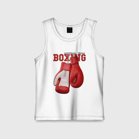 Детская майка хлопок с принтом BOXING в Белгороде,  |  | box | boxing | fighter | figt | mma | national | sport | team | боец | бои | бокс | боксер | единоборства | перчатки | сборная | спорт