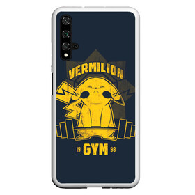 Чехол для Honor 20 с принтом Vermilion gym в Белгороде, Силикон | Область печати: задняя сторона чехла, без боковых панелей | anime | pokemon | poket monster | poketmon | аниме | анимэ | вермилион | карманные монстры | покемон | спорт | спортзал | спортсменам