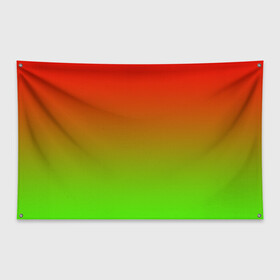 Флаг-баннер с принтом Градиент Яблоко в Белгороде, 100% полиэстер | размер 67 х 109 см, плотность ткани — 95 г/м2; по краям флага есть четыре люверса для крепления | градиент | желтый | зеленый | красный | перелив | переход | фрукты | цвета | яблоко