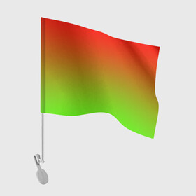 Флаг для автомобиля с принтом Градиент Яблоко в Белгороде, 100% полиэстер | Размер: 30*21 см | градиент | желтый | зеленый | красный | перелив | переход | фрукты | цвета | яблоко