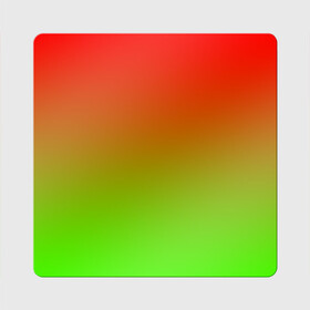 Магнит виниловый Квадрат с принтом Градиент Яблоко в Белгороде, полимерный материал с магнитным слоем | размер 9*9 см, закругленные углы | градиент | желтый | зеленый | красный | перелив | переход | фрукты | цвета | яблоко