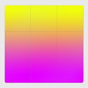Магнитный плакат 3Х3 с принтом Яркий рассвет в Белгороде, Полимерный материал с магнитным слоем | 9 деталей размером 9*9 см | градиент | желтый | перелив | переход | рассвет | розовый | сереневый | сиреневый | солнце | феолетовый | фиолетовый | цвета | яркий