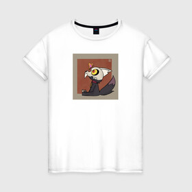Женская футболка хлопок с принтом совиный дом:кинг в Белгороде, 100% хлопок | прямой крой, круглый вырез горловины, длина до линии бедер, слегка спущенное плечо | бабочка | квадрат | кинг | монстр | череп
