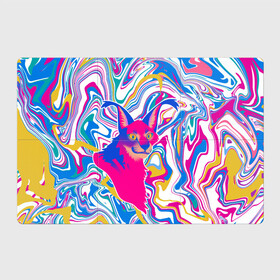 Магнитный плакат 3Х2 с принтом Floppa Art в Белгороде, Полимерный материал с магнитным слоем | 6 деталей размером 9*9 см | Тематика изображения на принте: flopa | floppa | каракал | кот мем | мем с котом | русский кот | шлёпа
