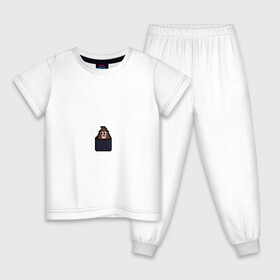 Детская пижама хлопок с принтом Смешная какашка в Белгороде, 100% хлопок |  брюки и футболка прямого кроя, без карманов, на брюках мягкая резинка на поясе и по низу штанин
 | art | pixel | pixelart | милаха | пиксели | пиксель | пиксельарт