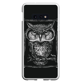 Чехол для Samsung S10E с принтом Филин в Белгороде, Силикон | Область печати: задняя сторона чехла, без боковых панелей | взгляд | ночь | охота | птица | сова | филин