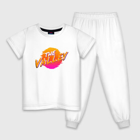 Детская пижама хлопок с принтом The Valley - Suns в Белгороде, 100% хлопок |  брюки и футболка прямого кроя, без карманов, на брюках мягкая резинка на поясе и по низу штанин
 | Тематика изображения на принте: basketball | mvp | nba | phoenix | sport | streetball | suns | аризона | баскетбол | игра | крис пол | мяч | нба | санс | спорт | стритбол | тренер | финикс | чемпион