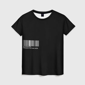 Женская футболка 3D с принтом Seneca  в Белгороде, 100% полиэфир ( синтетическое хлопкоподобное полотно) | прямой крой, круглый вырез горловины, длина до линии бедер | бюст | грек | координаты | портрет | прошлое | философ | цитата | штрихкод