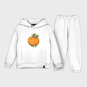 Детский костюм хлопок Oversize с принтом Недовольная тыква в Белгороде,  |  | арт | мило | милота | недовольная | недовольный | овощ | овощи | осень | рисунок | свежие овощи | свежий овощ | свежий продукт | тыква | хеллоуин