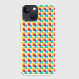 Чехол для iPhone 13 mini с принтом Красочные кубы в Белгороде,  |  | квадраты | кубы | паттерн | пиксели | разноцветный