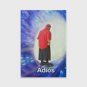 Обложка для паспорта матовая кожа с принтом Adios в Белгороде, натуральная матовая кожа | размер 19,3 х 13,7 см; прозрачные пластиковые крепления | adios | адидас | бабуля | бабушка | вселенная | космос | мемы | портал | прощание | черная дыра