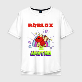 Мужская футболка хлопок Oversize с принтом ROBLOX / РОБЛОКС / ADOPT ME в Белгороде, 100% хлопок | свободный крой, круглый ворот, “спинка” длиннее передней части | adopt me | blox fruits | noob | piggy | roblox | roblox games | roblox piggy | игра роблокс | нуб | роблокс | робукс | усынови меня.