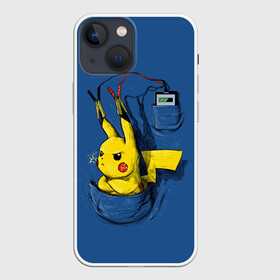 Чехол для iPhone 13 mini с принтом Пикачу   зарядка в Белгороде,  |  | anime | pikachu | pokemon | poket monster | poketmon | аниме | анимэ | карманные монстры | пикачу | покемон