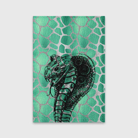 Обложка для паспорта матовая кожа с принтом Кобра. Змеиный стиль в Белгороде, натуральная матовая кожа | размер 19,3 х 13,7 см; прозрачные пластиковые крепления | змеи | змеиная | змеиная кожа | змеиный | змея | кобра | механическая | рисунок | робот | узор