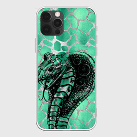 Чехол для iPhone 12 Pro с принтом Кобра. Змеиный стиль в Белгороде, силикон | область печати: задняя сторона чехла, без боковых панелей | змеи | змеиная | змеиная кожа | змеиный | змея | кобра | механическая | рисунок | робот | узор