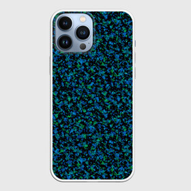 Чехол для iPhone 13 Pro Max с принтом Абстрактный зелено синий узор в Белгороде,  |  | абстрактный | вкрапления | зеленый | молодежный | мраморный | синий | современный | черный и синий