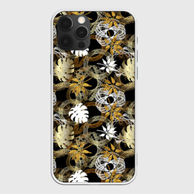 Чехол для iPhone 12 Pro Max с принтом Листва, кружева и золото в Белгороде, Силикон |  | золотистый | золото | золотой | круги | кружева | кружево | кружки | листва | листочки | листы | листья | осенний | осень | узоры
