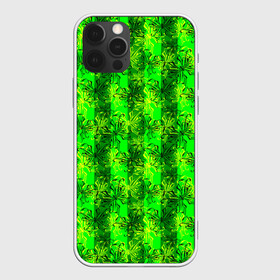 Чехол для iPhone 12 Pro с принтом Неоновый полосатый узор  в Белгороде, силикон | область печати: задняя сторона чехла, без боковых панелей | бабочки | вертикальные полосы | зеленый | летний | неоновый | неоновый зеленый | современный | яркий узор