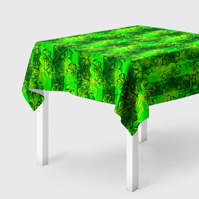 Скатерть 3D с принтом Неоновый полосатый узор  в Белгороде, 100% полиэстер (ткань не мнется и не растягивается) | Размер: 150*150 см | бабочки | вертикальные полосы | зеленый | летний | неоновый | неоновый зеленый | современный | яркий узор