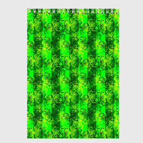 Скетчбук с принтом Неоновый полосатый узор  в Белгороде, 100% бумага
 | 48 листов, плотность листов — 100 г/м2, плотность картонной обложки — 250 г/м2. Листы скреплены сверху удобной пружинной спиралью | бабочки | вертикальные полосы | зеленый | летний | неоновый | неоновый зеленый | современный | яркий узор
