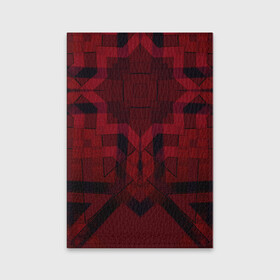 Обложка для паспорта матовая кожа с принтом Темно-красный геометрический  в Белгороде, натуральная матовая кожа | размер 19,3 х 13,7 см; прозрачные пластиковые крепления | Тематика изображения на принте: абстрактный | геометрические фигуры | креативный | модный | молодежный | популярный | современный | темно красный