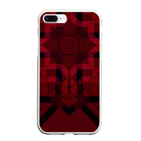 Чехол для iPhone 7Plus/8 Plus матовый с принтом Темно-красный геометрический  в Белгороде, Силикон | Область печати: задняя сторона чехла, без боковых панелей | абстрактный | геометрические фигуры | креативный | модный | молодежный | популярный | современный | темно красный