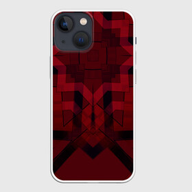 Чехол для iPhone 13 mini с принтом Темно красный геометрический в Белгороде,  |  | абстрактный | геометрические фигуры | креативный | модный | молодежный | популярный | современный | темно красный