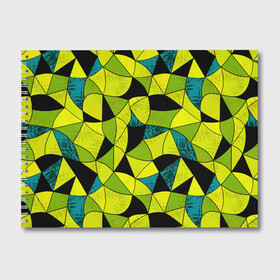 Альбом для рисования с принтом Гранжевый яркий зеленый  в Белгороде, 100% бумага
 | матовая бумага, плотность 200 мг. | абстрактный | гранжевая текстура | зеленый | летний | молодежный | современный | ярко желтый
