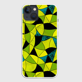 Чехол для iPhone 13 с принтом Гранжевый яркий зеленый в Белгороде,  |  | Тематика изображения на принте: абстрактный | гранжевая текстура | зеленый | летний | молодежный | современный | ярко желтый