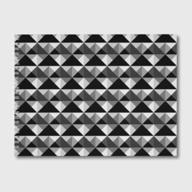 Альбом для рисования с принтом Современный геометрический  в Белгороде, 100% бумага
 | матовая бумага, плотность 200 мг. | Тематика изображения на принте: абстрактный | геометрический фигуры | модный | полигональный | популярный | треугольники | черно белый
