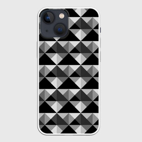 Чехол для iPhone 13 mini с принтом Современный геометрический в Белгороде,  |  | абстрактный | геометрический фигуры | модный | полигональный | популярный | треугольники | черно белый