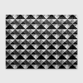Обложка для студенческого билета с принтом Современный геометрический  в Белгороде, натуральная кожа | Размер: 11*8 см; Печать на всей внешней стороне | Тематика изображения на принте: абстрактный | геометрический фигуры | модный | полигональный | популярный | треугольники | черно белый