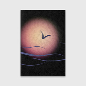 Обложка для паспорта матовая кожа с принтом Солнечный шар в Белгороде, натуральная матовая кожа | размер 19,3 х 13,7 см; прозрачные пластиковые крепления | sea | sun | закат | море | небо | птицы | солнце | чайки