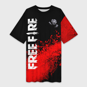 Платье-футболка 3D с принтом FREE FIRE (Фри Фаер) в Белгороде,  |  | ff | free fire | game | gamer | games | garena | pro gamer | гарена | гексагон | игра | текстура | фри фаер | фф