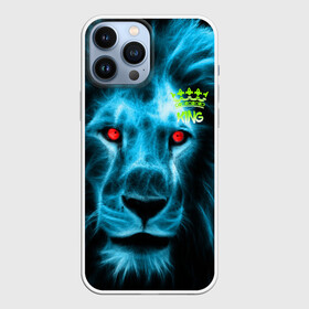 Чехол для iPhone 13 Pro Max с принтом ЛЕВ ЦАРЬ ЗВЕРЕЙ в Белгороде,  |  | зверь | король | лев | неон | спокойствие | хищник | шерсть