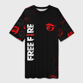 Платье-футболка 3D с принтом GARENA FREE FIRE в Белгороде,  |  | free fire | freefire | garena | garena free fire | гарена | гарена фри фаер | фри фаер | фрифаер