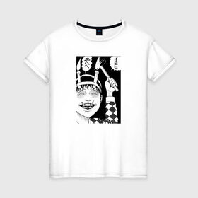 Женская футболка хлопок с принтом Соичи дзюндзи ито в Белгороде, 100% хлопок | прямой крой, круглый вырез горловины, длина до линии бедер, слегка спущенное плечо | аниме | дзюндзи ито | манга | соити | соичи