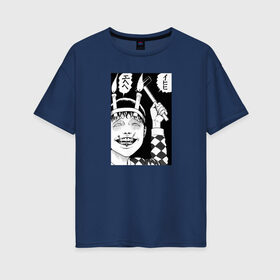 Женская футболка хлопок Oversize с принтом Соичи дзюндзи ито в Белгороде, 100% хлопок | свободный крой, круглый ворот, спущенный рукав, длина до линии бедер
 | аниме | дзюндзи ито | манга | соити | соичи