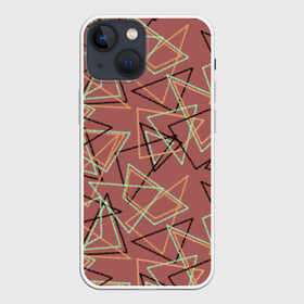 Чехол для iPhone 13 mini с принтом Террактовый геометрический в Белгороде,  |  | абстрактный | геометрические фигуры | геометрический узор | молодежный | современный | терракотовый
