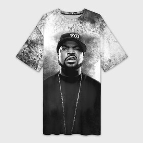 Платье-футболка 3D с принтом Ice Cube | Айс Куб (Z) в Белгороде,  |  | ice cube | oshea jackson | rap | айс куб | айс кьюб | реп | репер | рэпер | хип хоп