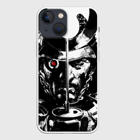 Чехол для iPhone 13 mini с принтом Самурай | ЧБ | Лого (+спина) (Z) в Белгороде,  |  | game | ghost of tsushim | jin sakai | ninja | samurai | the ghost of tsushima | буке | вакидзаси | воин | вояк | дайсё | дзин сакай | иайто | игра | катана | кодати | мононофу | мститель | мушя | ниндзя | нодати | одати | призрак цусимы | с