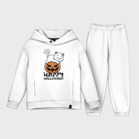 Детский костюм хлопок Oversize с принтом Kitten  Pumpkin в Белгороде,  |  | Тематика изображения на принте: cat | ears | eyes | halloween | holiday | jaw | kitten | moustache | nose | paws | pumpkin | smile | tail | teeth | глаза | зубы | кот | котёнок | кошка | лапы | нос | праздник | тыква | улыбка | усы | уши | хвост | хэллоуин