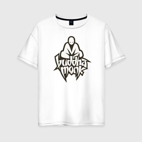Женская футболка хлопок Oversize с принтом Wu Fam Budda monk в Белгороде, 100% хлопок | свободный крой, круглый ворот, спущенный рукав, длина до линии бедер
 | wu | wu tang | wu tang clan | ву | ву танг | ву танг клан | ву тэнг | ву тэнг клан