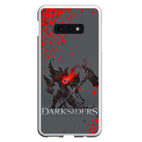 Чехол для Samsung S10E с принтом Darksiders | Гнев Войны (Z) в Белгороде, Силикон | Область печати: задняя сторона чехла, без боковых панелей | azrael | darksiders | darksiders 2 | darksiders 3 | griever | silitha | tiamat | ulthane | vulgrim | wrath of war | всадник апокалипсиса | гнев войны | обугленный совет | руина | ультэйн | чёрный молот