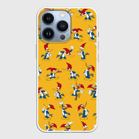 Чехол для iPhone 13 Pro с принтом Такой разный Дятел Вуди в Белгороде,  |  | animals | cartoon | character | head | laughter | pattern | woody woodpecker | дятел вуди | животные | мультики | паттерн | персонаж | смех | узор