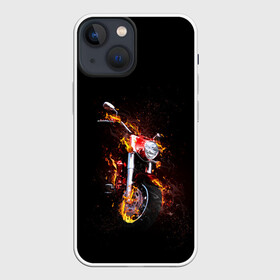 Чехол для iPhone 13 mini с принтом неудержимый огонь в Белгороде,  |  | гонки | мотоцикл | пожарный | топор | череп