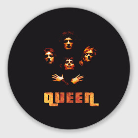 Коврик для мышки круглый с принтом Queen в Белгороде, резина и полиэстер | круглая форма, изображение наносится на всю лицевую часть | freddie mercury | queen | полигональная | рок | рок группа | рок музыка | фредди меркьюри
